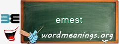 WordMeaning blackboard for ernest